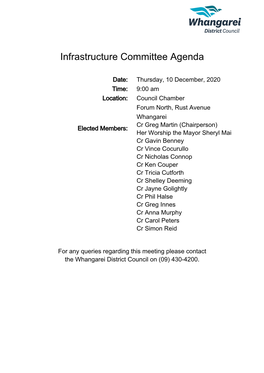 Infrastructure Committee Agenda