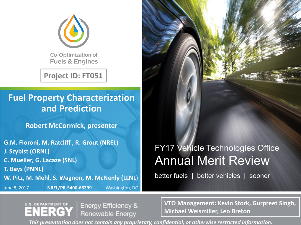 Fuel Property Characterization and Prediction