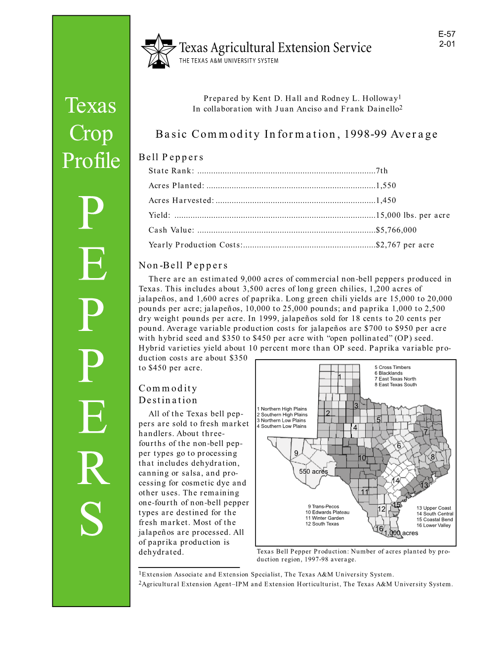 Texas Crop Profile-Peppers