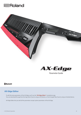 Roland AX-Edge Parameter Guide