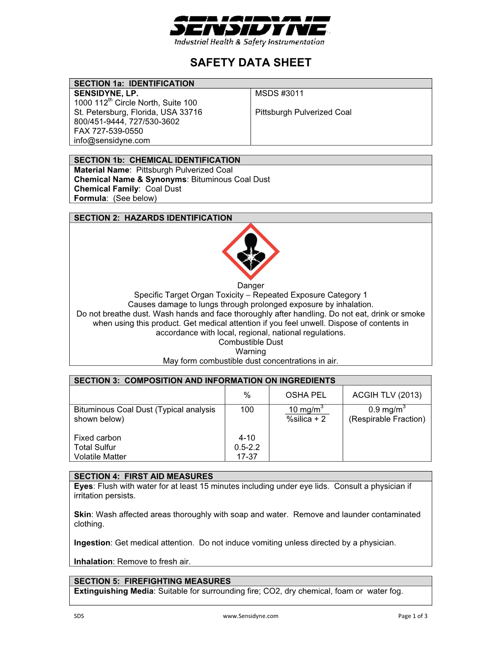 Safety Data Sheet