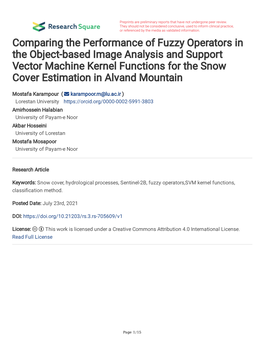 Comparing the Performance of Fuzzy Operators in the Object-Based