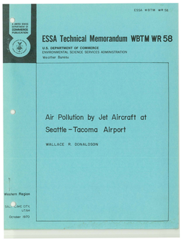Air Pollution by Jet Aircraft at Seattle-Tacoma Airport