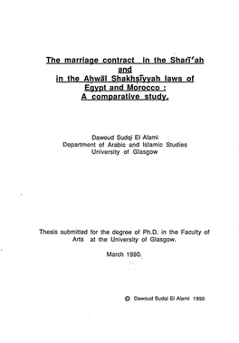 Thesis Submitted for the Degree of Ph. D. in the Faculty of Arts at the University of Glasgow