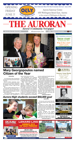 Mary Georgopoulos Named Citizen of the Year