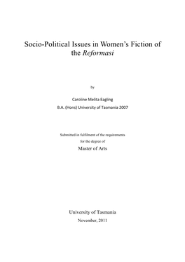Socio-Political Issues in Women's Fiction of the Reformasi