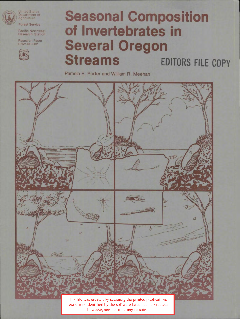Seasonal Composition of Invertebrates in Several Oregon Streams
