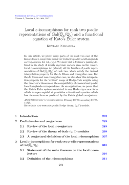 Local -Isomorphisms for Rank Two P-Adic Representations of Gal(Qp