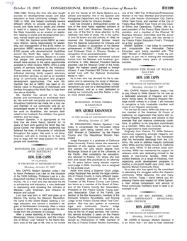 CONGRESSIONAL RECORD— Extensions of Remarks E2129 HON