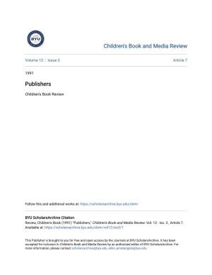 Children's Book and Media Review Publishers