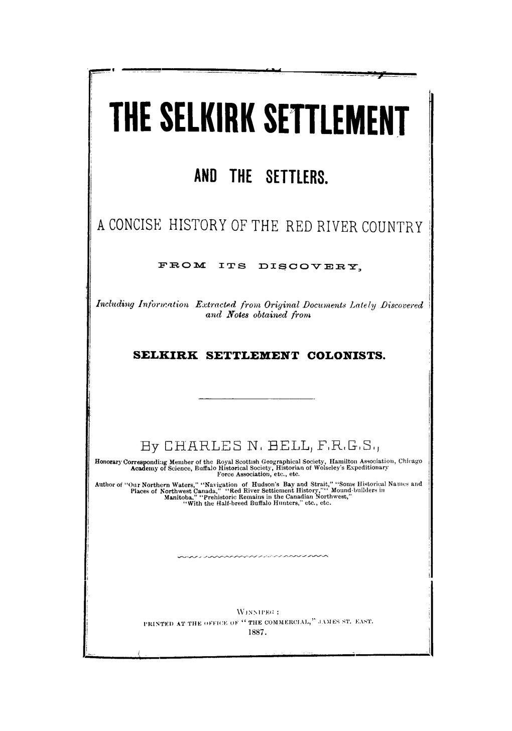 The Selkirk Settlement