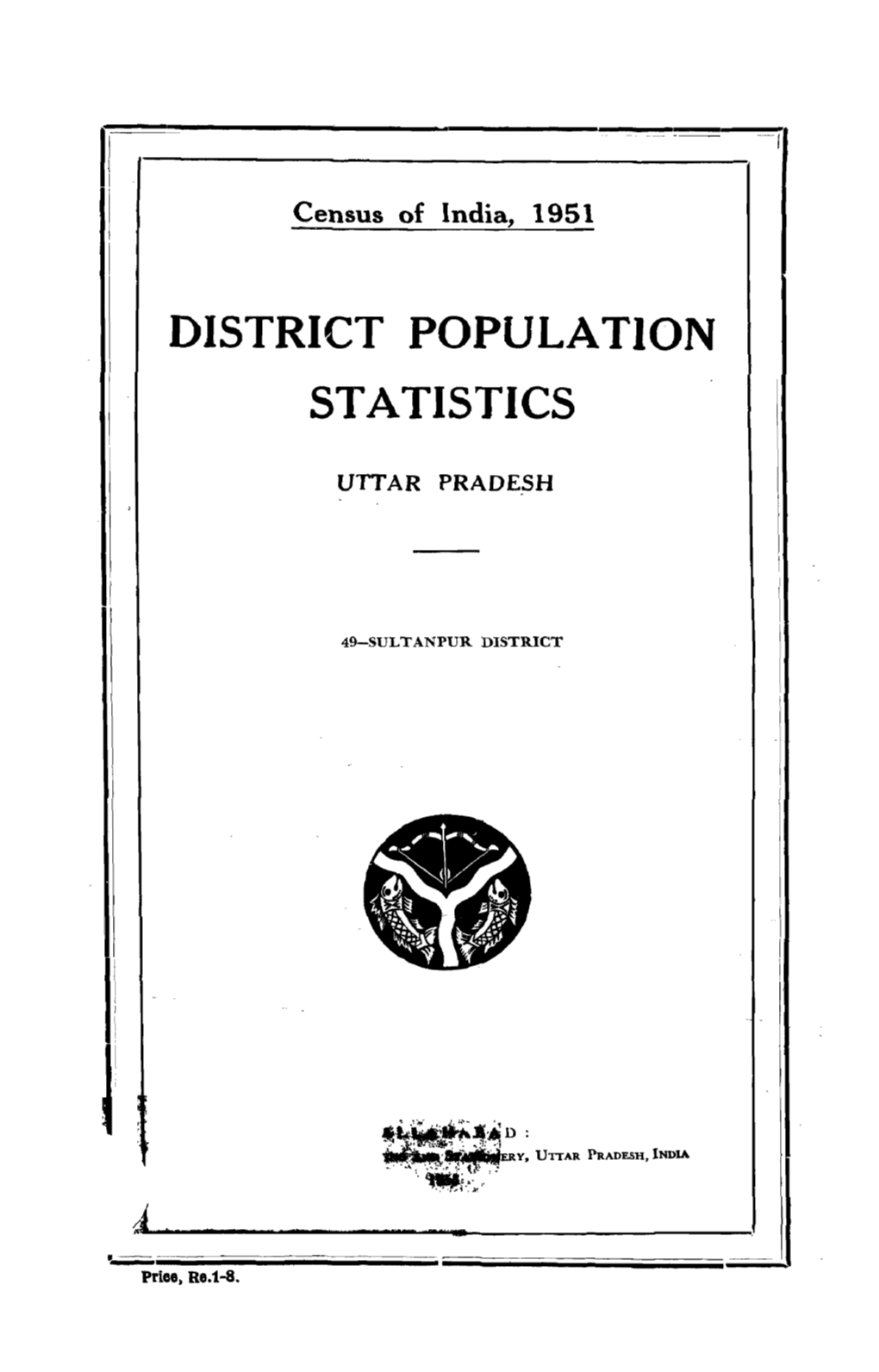 District Population Statistics, 49-Sultanpur, Uttar Pradesh