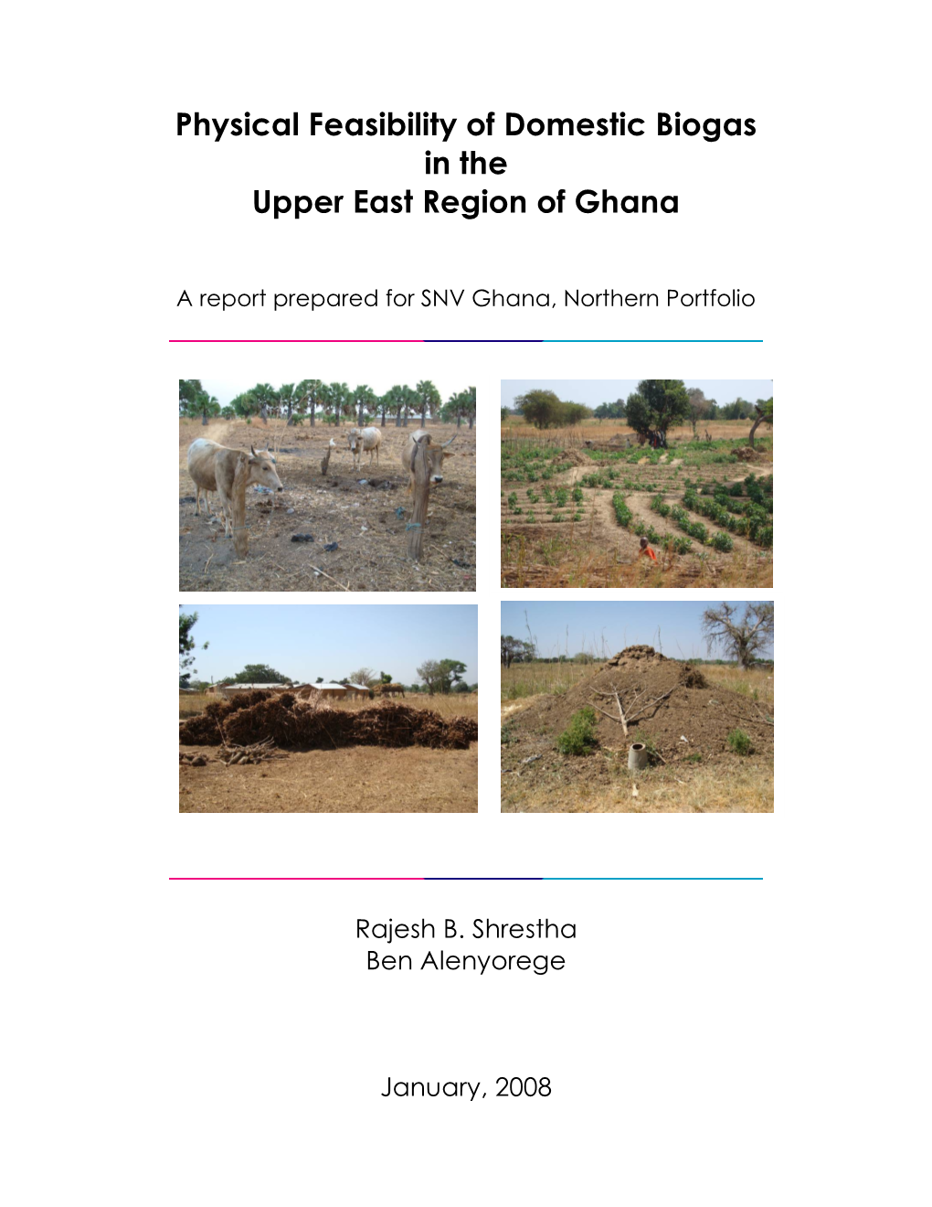 Physical Feasibility of Domestic Biogas in the Upper East Region of Ghana