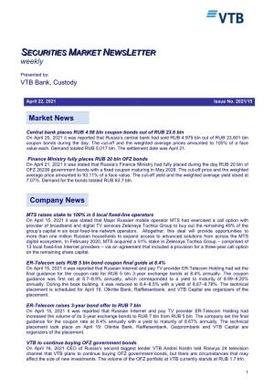 Securities Market Newsletter
