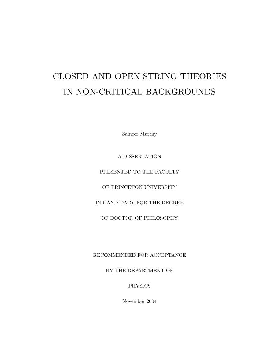 Closed and Open String Theories in Non-Critical Backgrounds