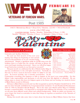 2/21-VFW Newsletter (Page 1)