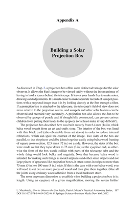 Building a Solar Projection Box