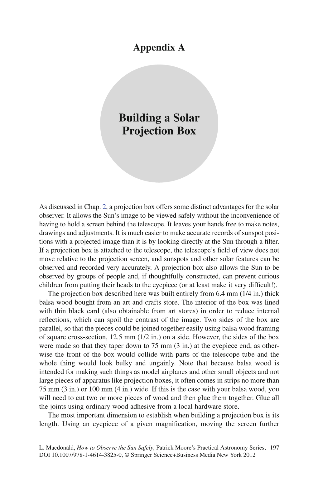 Building a Solar Projection Box