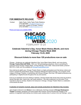Celebrate Chicago Theatre Week 2020