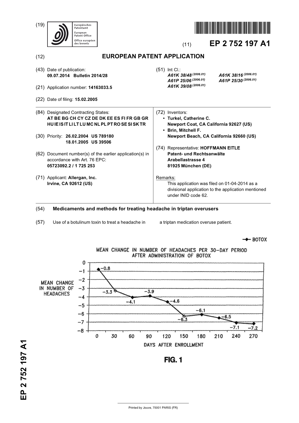 Medicaments and Methods for Treating Headache in Triptan Overusers