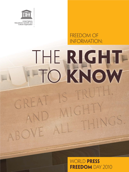 Freedom of Information – the Right to Know (UNESCO)