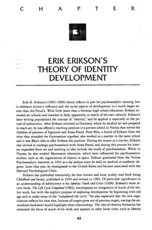 Erik Erikson's Theory of Identity Development