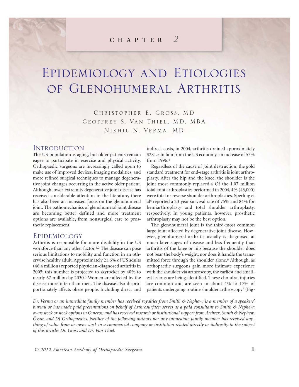 Glenohumeral Arthritis