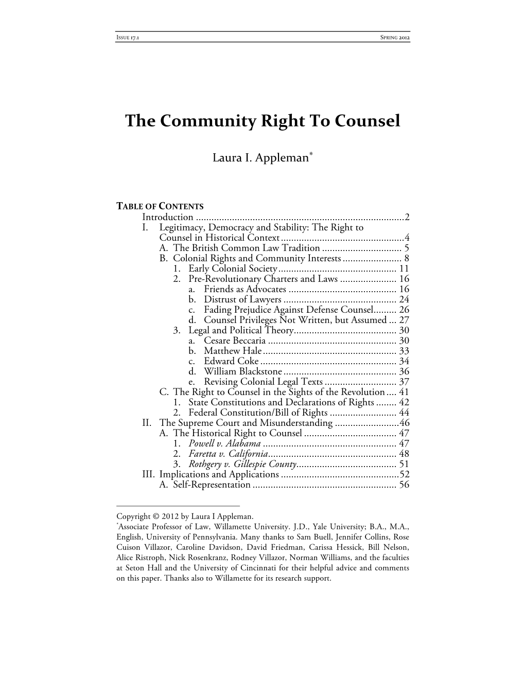 The Community Right to Counsel