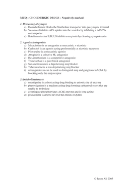 5 Drug MCQ for Practical Sessions