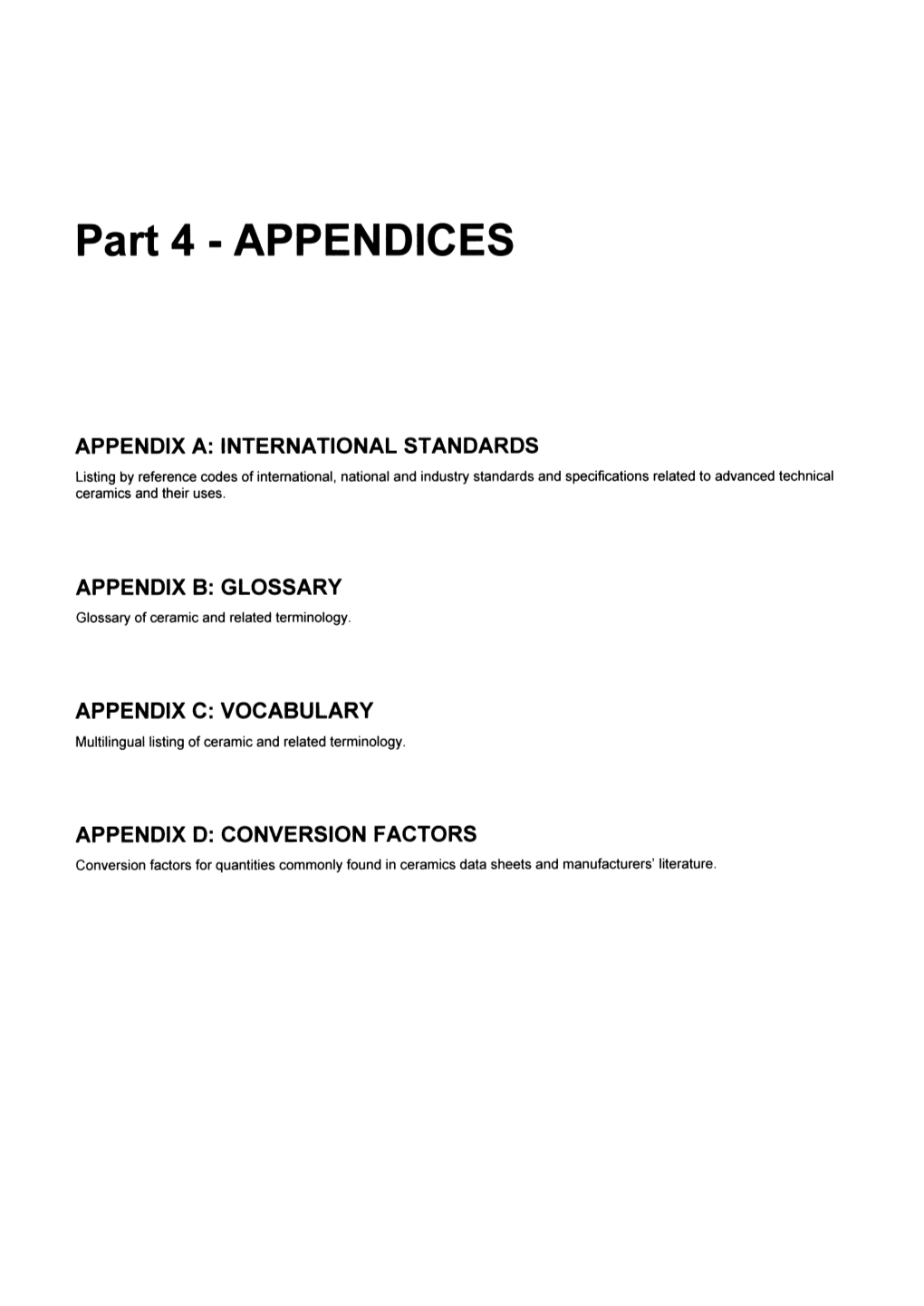 Part 4 - APPENDICES