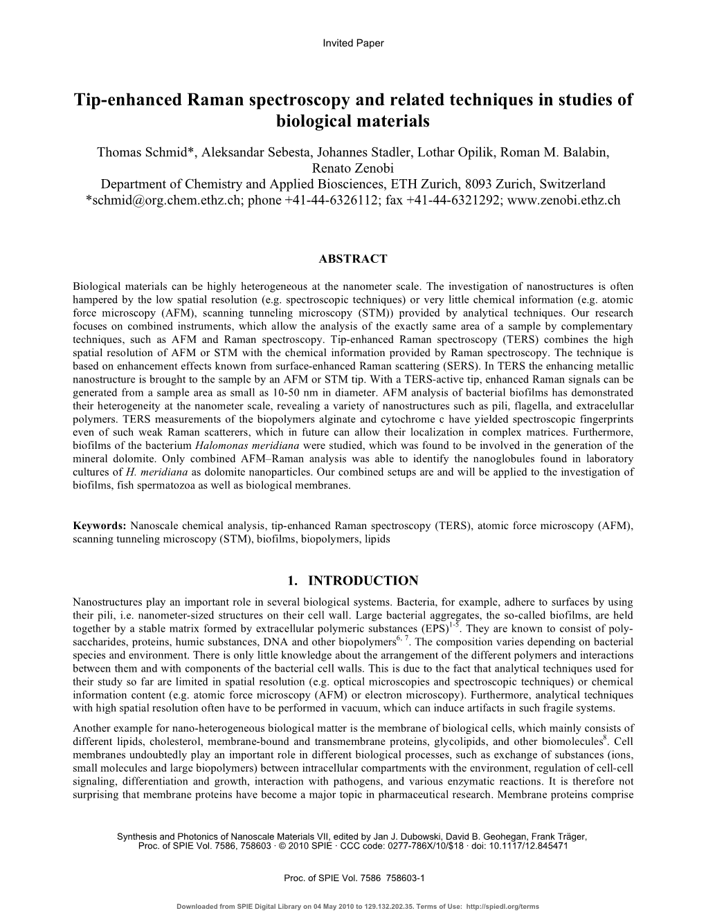 Tip-Enhanced Raman Spectroscopy and Related Techniques in Studies of Biological Materials