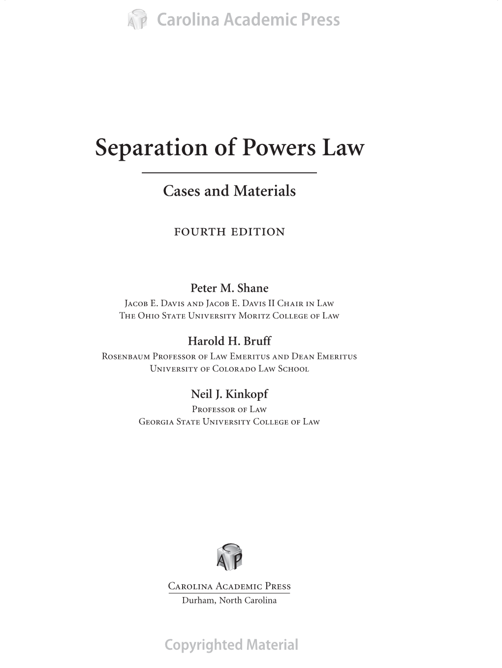 Separation of Powers Law