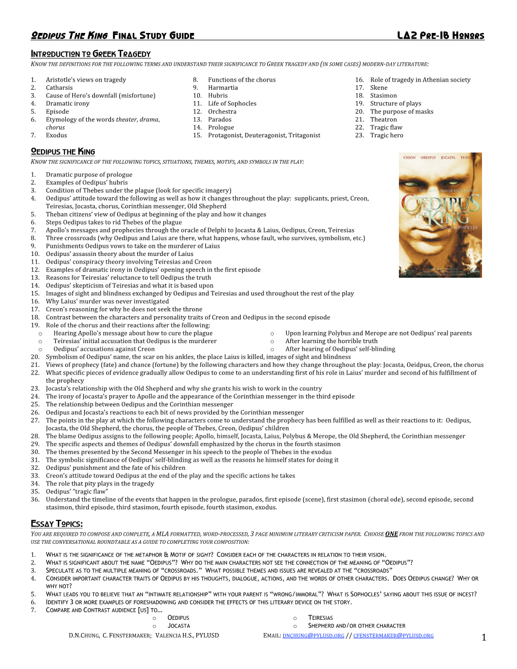 0 Otk Final Study Guide 2009