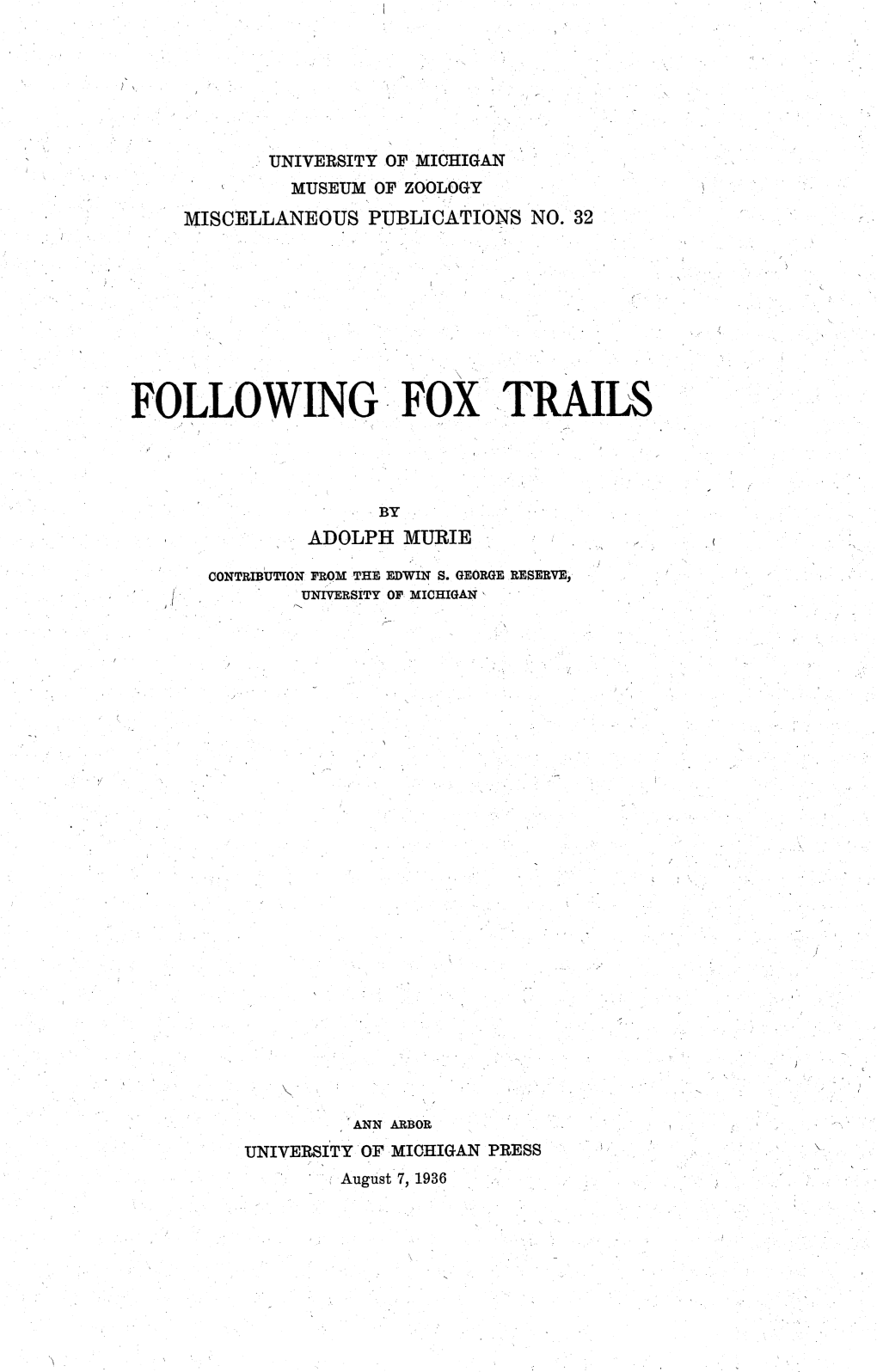 Following Fox Trails