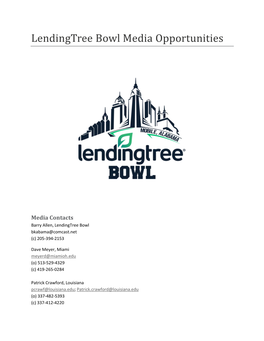 Lendingtree Bowl Media Opportunities