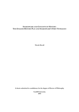 Nicole Davall a Thesis Submitted In