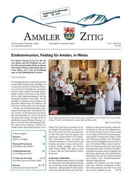 Erstkommunion, Festtag Für Amden, in Weiss