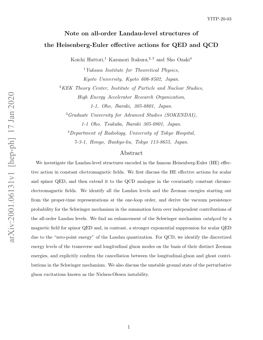 Note on All-Order Landau-Level Structures of the Heisenberg-Euler Eﬀective Actions for QED and QCD