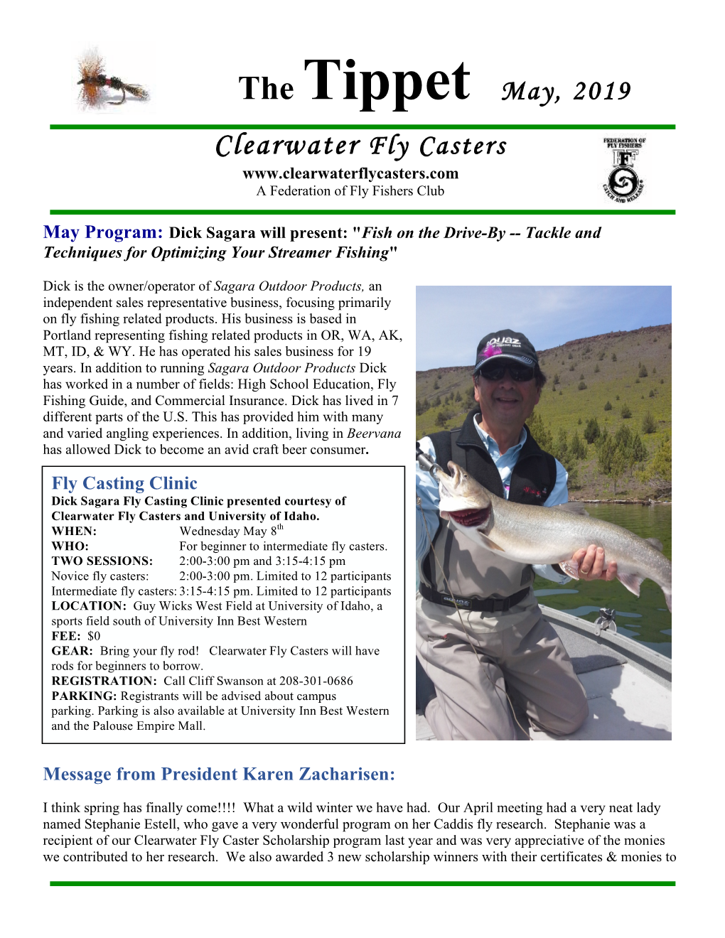 Dick Sagara Will Present: "Fish on the Drive-By -- Tackle and Techniques for Optimizing Your Streamer Fishing"