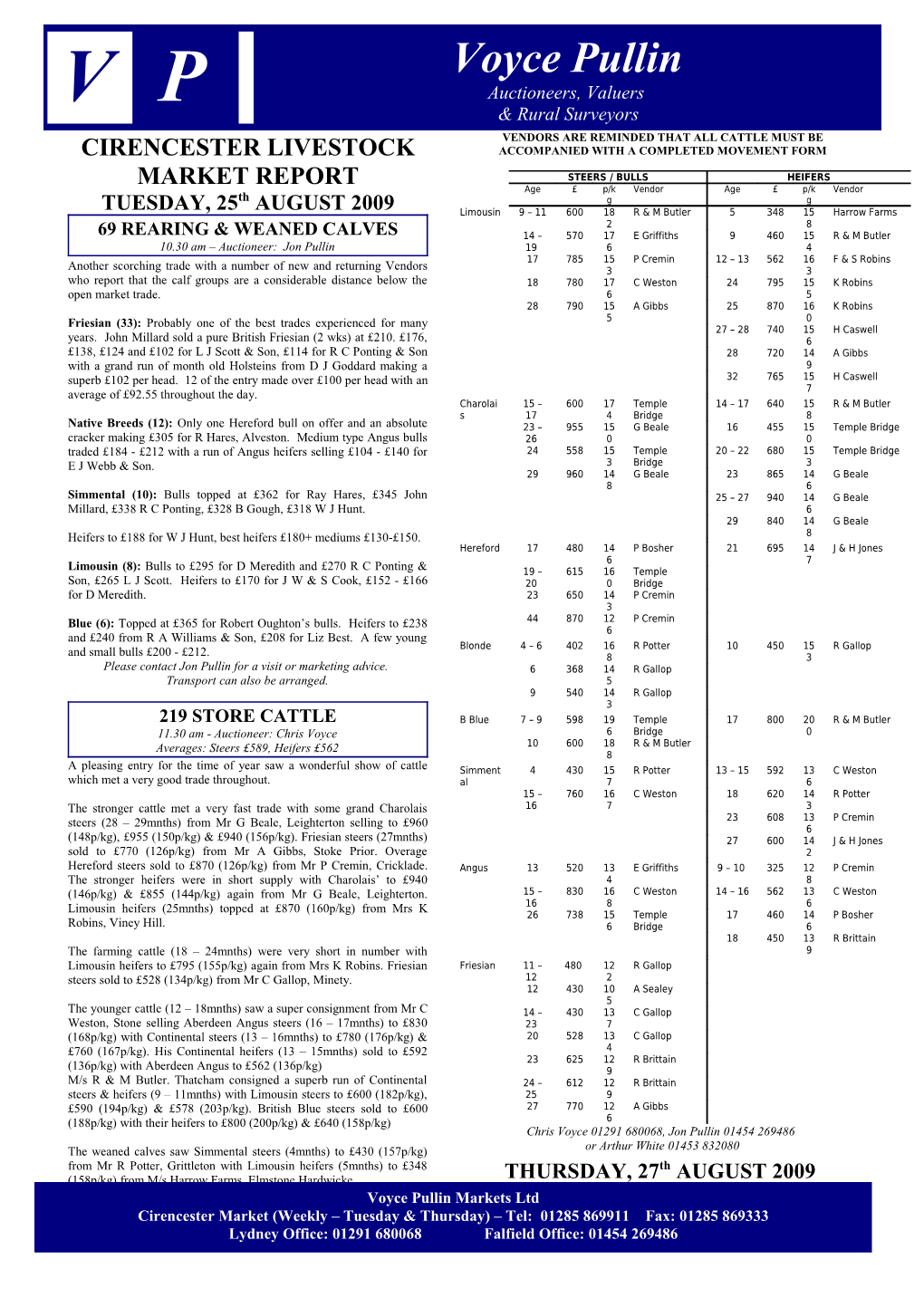 Cirencester Livestock Market Report s2