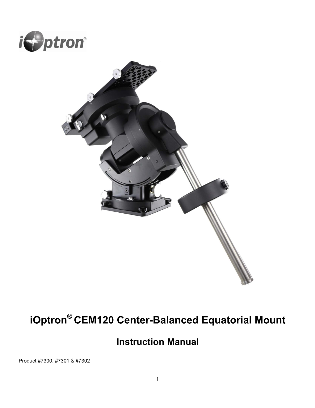 Ioptron CEM120 Center-Balanced Equatorial Mount