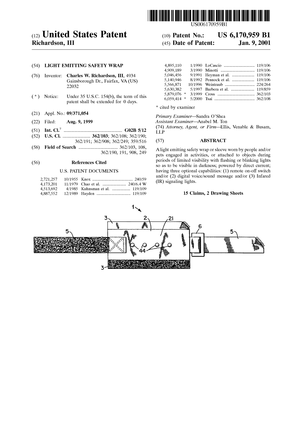 (12) United States Patent (10) Patent No.: US 6,170,959 B1 Richardson, III (45) Date of Patent: Jan