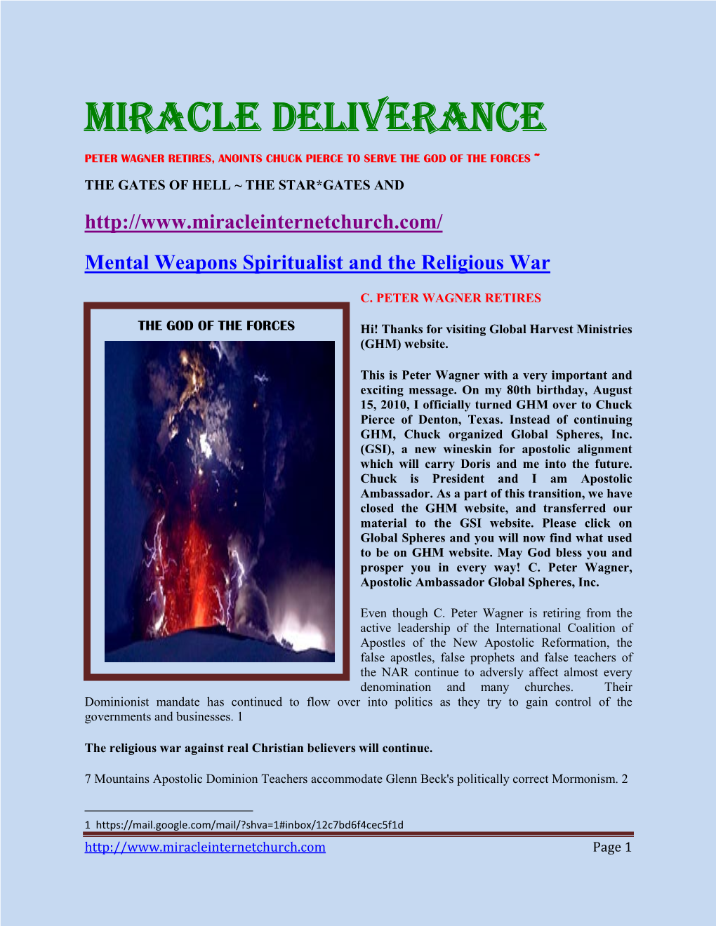 Miracle Deliverance