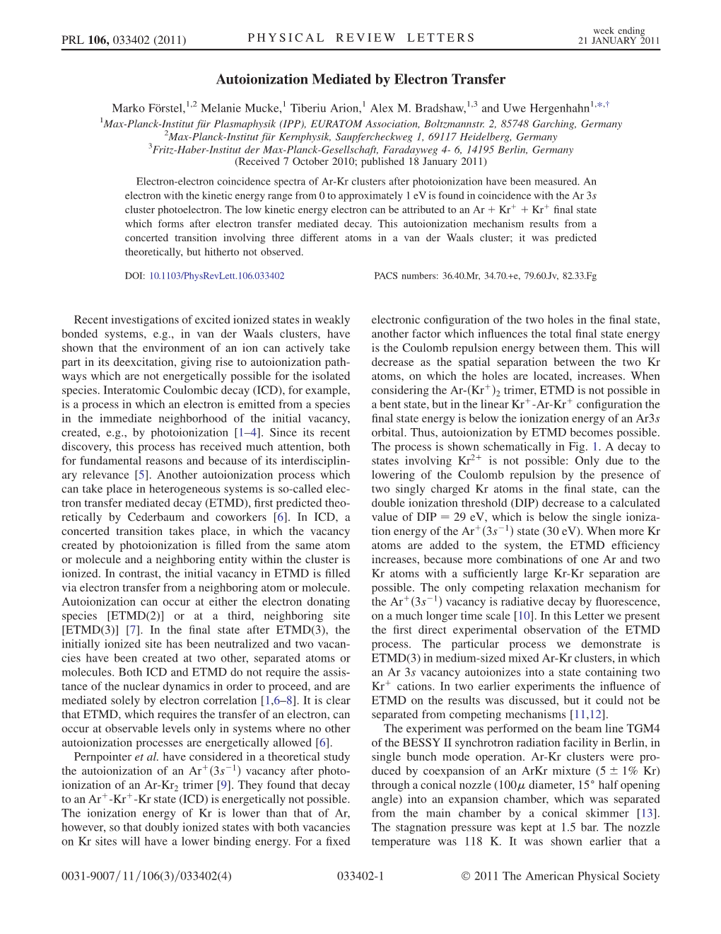 Autoionization Mediated by Electron Transfer