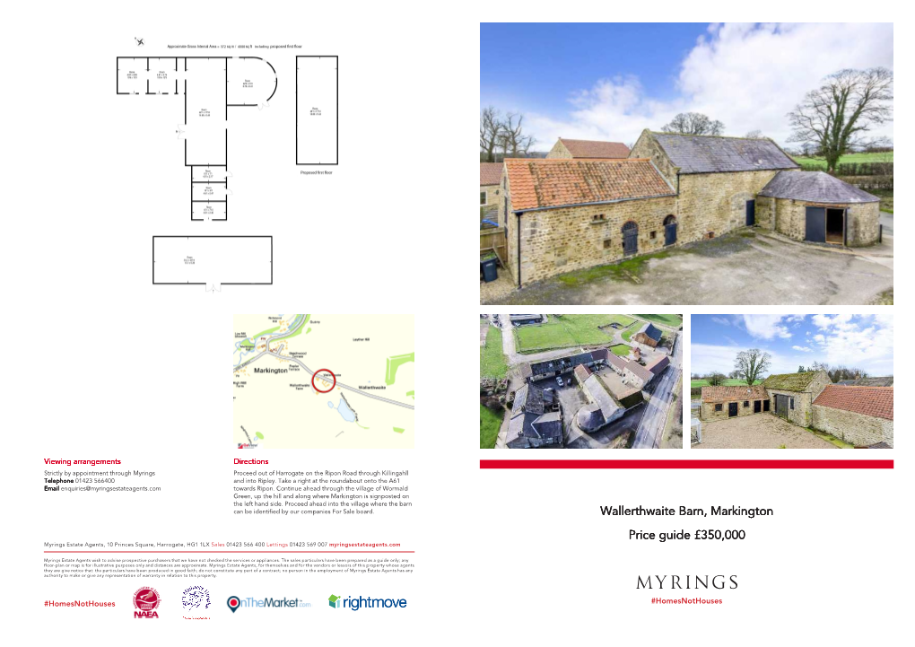 Wallerthwaite Barn, Markington Price Guide £350,000