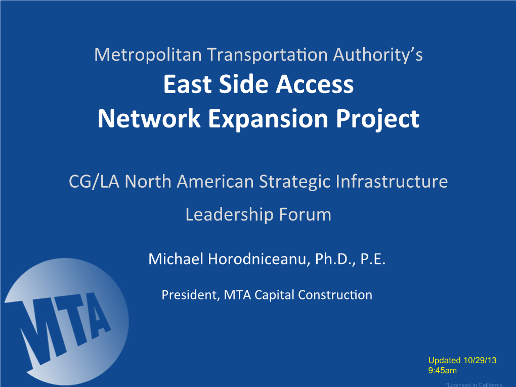East Side Access Network Expansion Project
