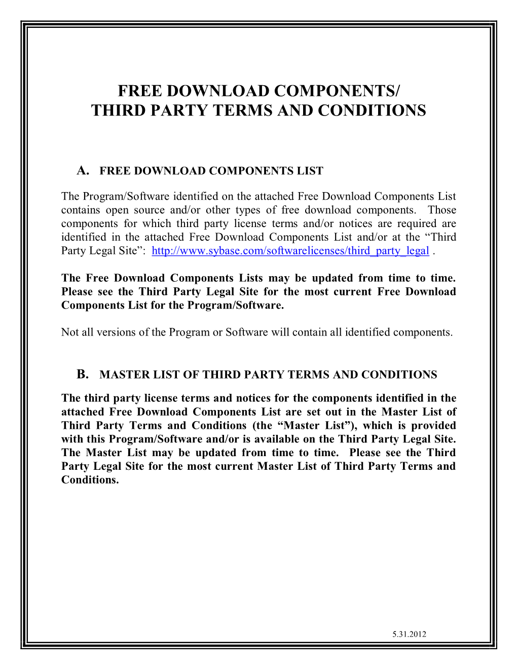 Free Download Components/Third