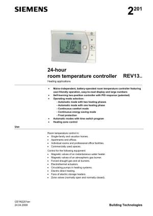 2201 24-Hour Room Temperature Controller REV13