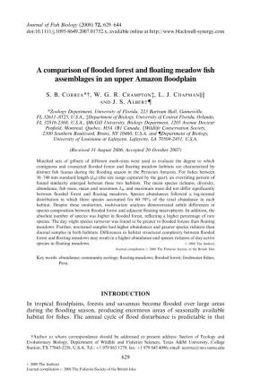 A Comparison of Flooded Forest and Floating Meadow Fish Assemblages