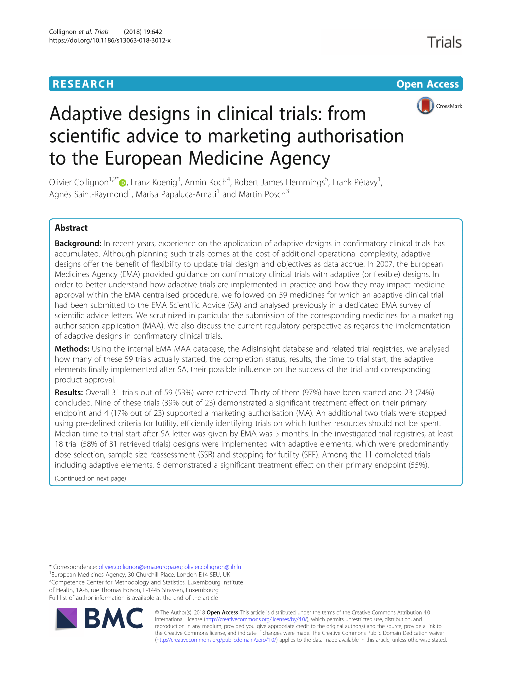 Adaptive Designs in Clinical Trials: from Scientific Advice to Marketing